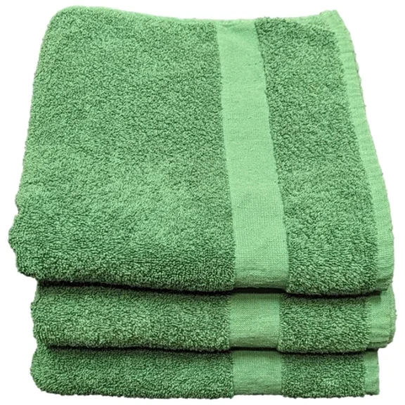 2 Pack Beach Pool Spa Towels Solid Hunter Green 100% Cotton 24" X 50"