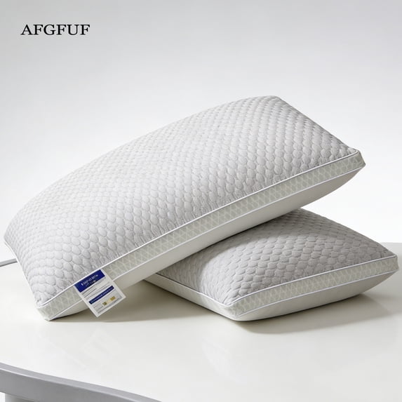 AFGFUF 2-Pack Bean 3D Pillow (29.13" x 18.9") - All-Season, Breathable and Supportive