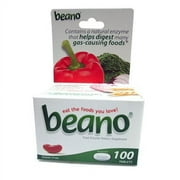 2 Pack - Beano Food Enzyme Dietary Supplement, Tablets, 100 Each