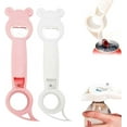 thumbnail image 1 of 2-Pack Bear-Shaped 4-in-1 Manual Lid Remover - Bottle, Jar & Can Opener for Seniors & Arthritic Hands, Stainless Steel Kitchen Tool (7.9x2 inch), 1 of 9