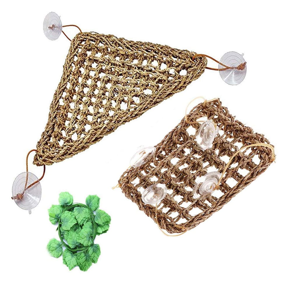 2 Pack Bearded Dragon Hammock, Reptile Climbing Decor, Lizard Lounger