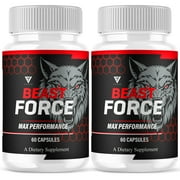 2 Pack Beast Force Pills BeastForce Maximum Performance Formula 120 Capsules