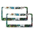 thumbnail image 1 of 2 Pack Beautiful Flowers And Butterflies License Plate Frames Vintage Farmhouse Butterfly Flowers License Plate Cover Front Plates Frames Car Tag Frame Quality Aluminum Metal 2 Hole Fits All Car, 1 of 6