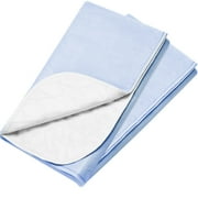 2 Pack, Bed Pad Standard Reusable Underpad Washable 34x36 Blue