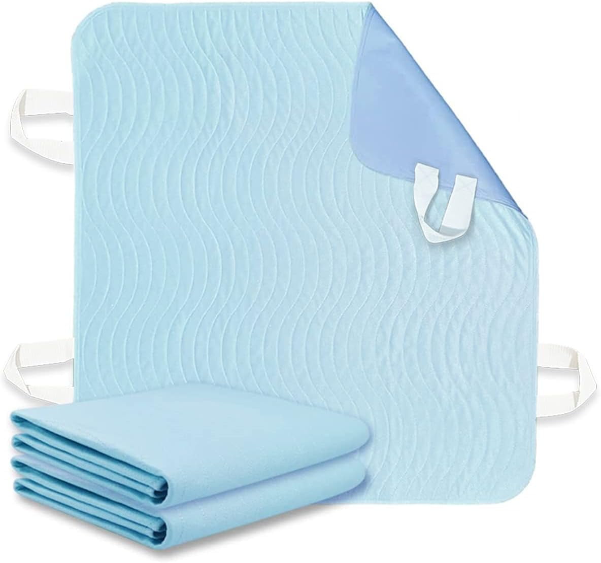 2 Pack Bed Pads for Incontinence Reusable, LeakProof Positioning