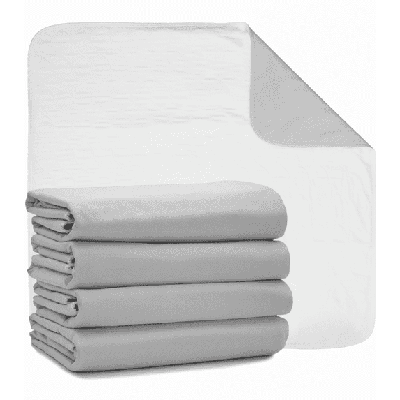 2 Bed Pads Washable Incontinence Underpad Chucks Absorbs 6oz 34 x 36 - Gray