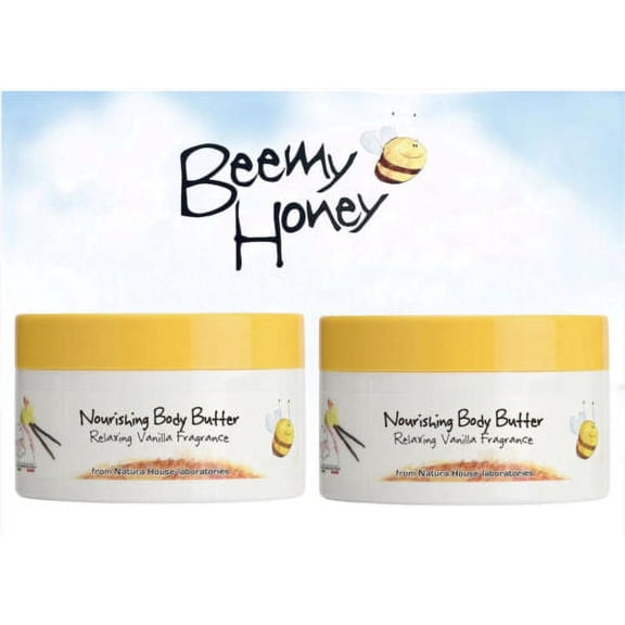 2 Pack BeeMy Honey Nourishing Body Butter 6.76 oz 95.7% Natural Vanilla Lotion