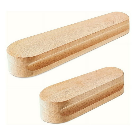 2 Pack Beechwood Tailors Clappers, Professional Sewing Tool for Flattening Fabrics and Point Pressing(12Inch&7Inch)