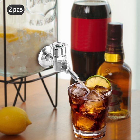 2-Pack Beer Sampling Valves 304 Stainless Steel 150 PSI Pressure Rated Beer Tap with 1.5in Opening