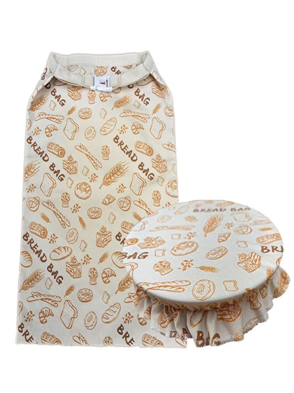 ThinkToysLab 2 Pack Beeswax Bread Bags - Reusable Cotton Bags To Keep Sourdough & Homemade Bread Fresh