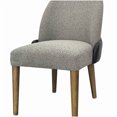 2 Pack Beige Upholstered Barrel Back Chairs, Solid Wood Dining Chairs ...
