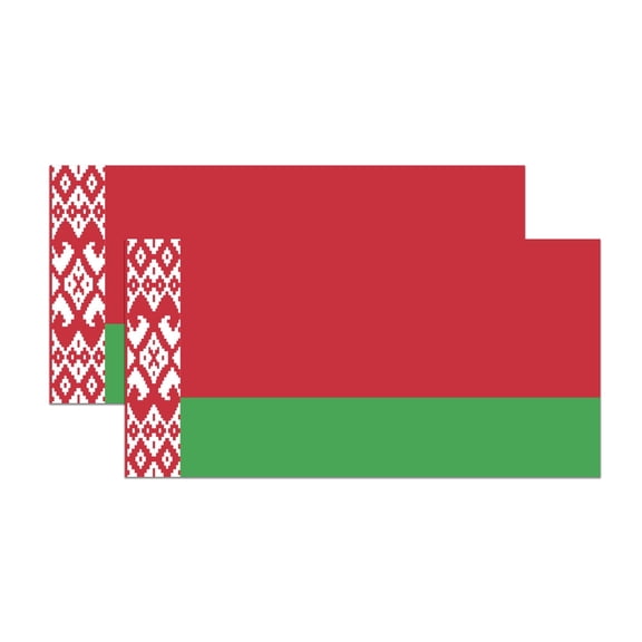 (2 Pack) Belarus World Flag Magnets - Belarus Pride - 5" On Longest Side - Premium Magnet - Choose from Over 200 Countries - for Cars, Refrigerators, Toolboxes, Lockers- Made in USA - MAG0824