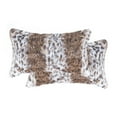 thumbnail image 1 of 2-Pack Belton Faux Fur Pillow 12" X 20" - Georgetown Lynx, 1 of 4