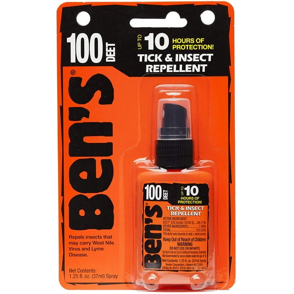 2 Pack Ben's 100 Deet Max Formula Tick & Insect Repellent - 1.25 oz each