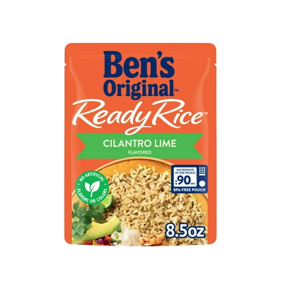 ( 2 Pack ) Ben's Original Ready Rice, Cilantro Lime Flavored, Easy Dinner Side, 8.5 Ounce Pouch