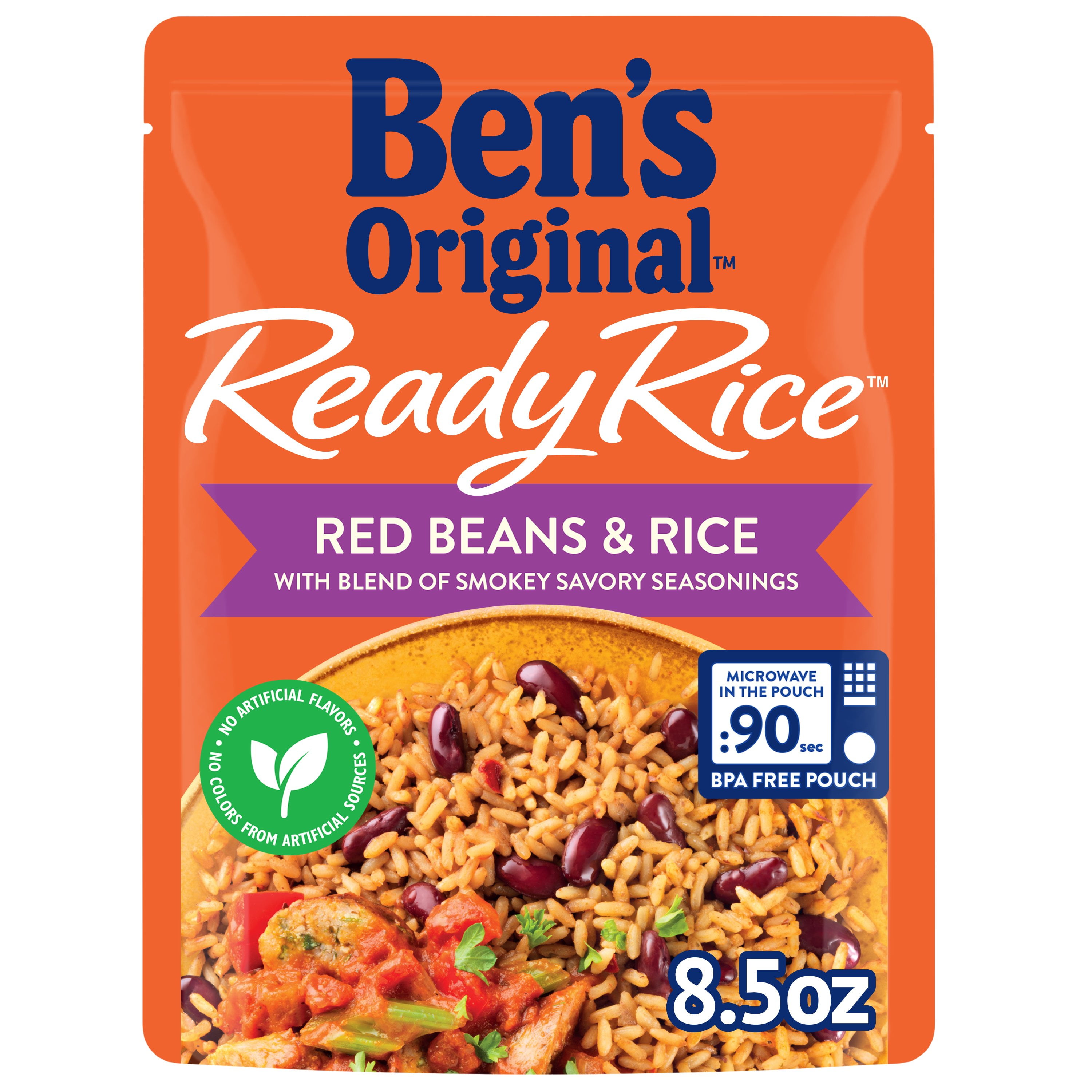 Caad Rice Ben's Original Ready Rice Red Beans and Rice Easy Flavored Rice Dinner ...