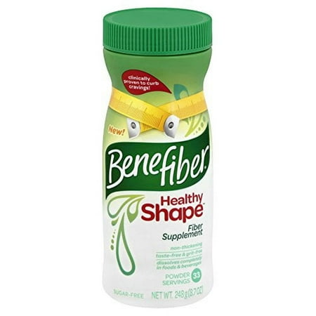2 Pack Benefiber Healthy Shape Fiber Supplement 3 Powder Servings 8.7 Oz Each