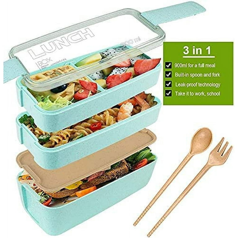  Bento Box, Leakproof Lunch Box Made of Eco-Friendly