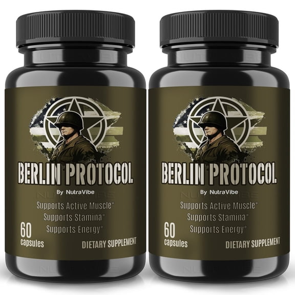 (2 Pack) Berlin Protocol Original BerlinProtocol Capsules with a Natural Daily Blend for Wellness |Clean, Gentle, Easy-to-Swallow Pills (120 Capsules)