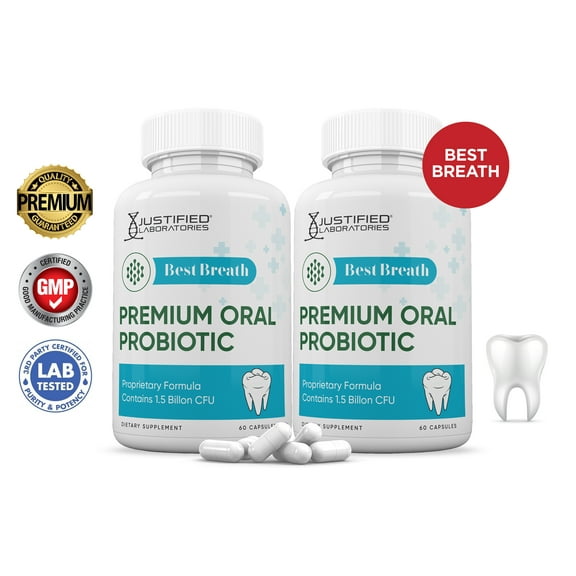 (2 Pack) Best Breath 1.5 Billion CFU Probiotic Oral Support 120 Capsules