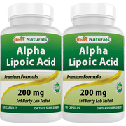 2 Pack Best Naturals Alpha Lipoic Acid 200 Mg 120 Capsules