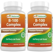 2 Pack Best Naturals B-100 Complex 120 Tablets Time Released