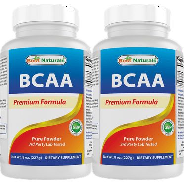 2 Pack Best Naturals BCAA 8 Oz Powder | Pre/Post Workout Bodybuilding Supplement | Boost Muscle Growth