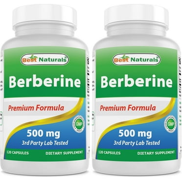2 Pack Best Naturals Berberine 500mg 120 Capsules | Supports Immune Function, Cardiovascular & Gastrointestinal Function