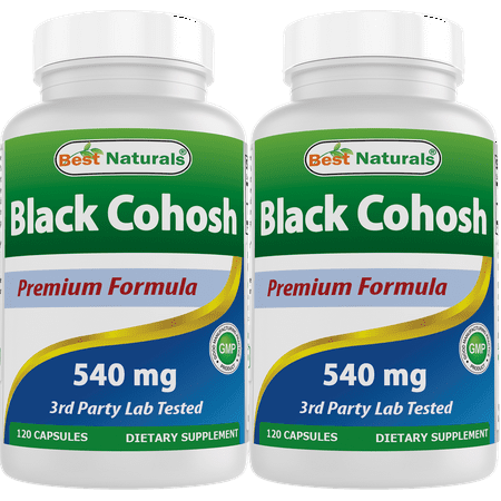 2 Pack Best Naturals Black Cohosh 540 mg 120 Capsules