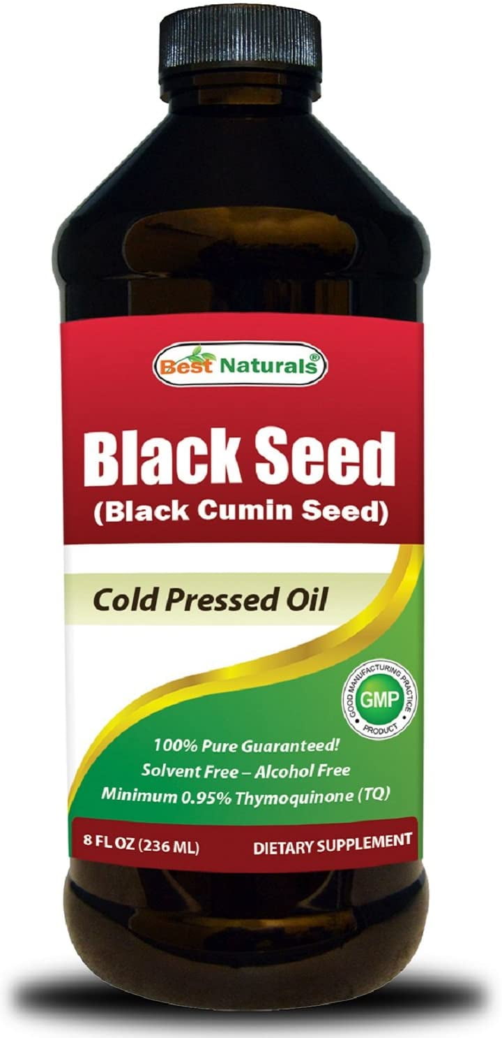 2 Pack Best Naturals Black Seed Oil 8 OZ - Cold Pressed Black Cumin Seed Oil from 100% Genuine Nigella Sativa