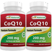 2 Pack Best Naturals COQ10 200 mg 120 Capsules