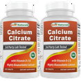 thumbnail image 1 of 2 Pack Best Naturals Calcium Citrate with Vitamin D-3 240 Tablets, 1 of 7