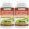 thumbnail image 1 of 2 Pack Best Naturals Chromium Picolinate 200 mcg 240 Tablets, 1 of 2