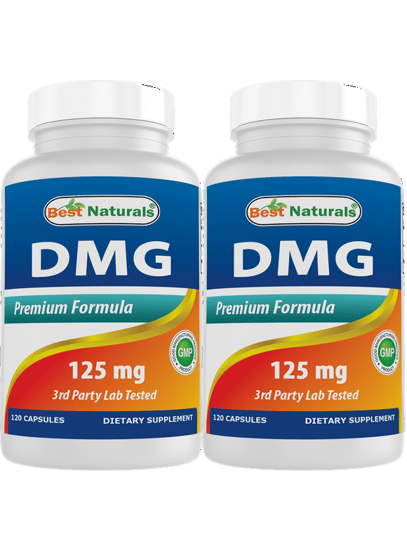 2 Pack Best Naturals DMG 125 mg 120 Capsules