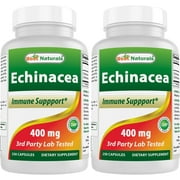2 Pack Best Naturals Echinacea 400 mg 250 Capsules