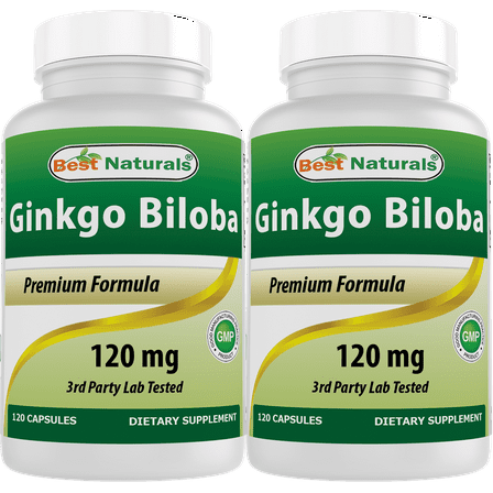 2 Pack Best Naturals Ginkgo Biloba 120 mg 120 Capsules | Cognitive Health Support