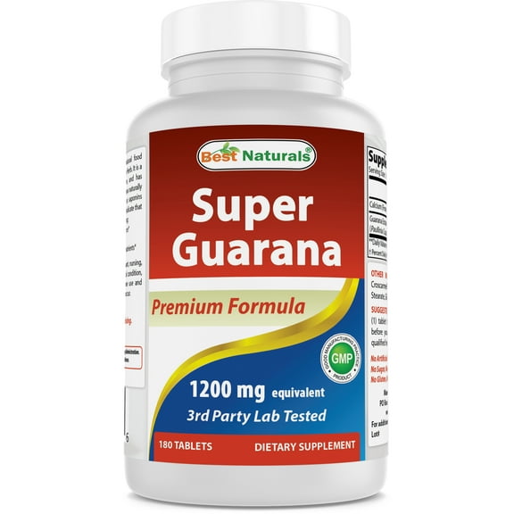 2 Pack Best Naturals Guarana 1200 mg 180 Tablets