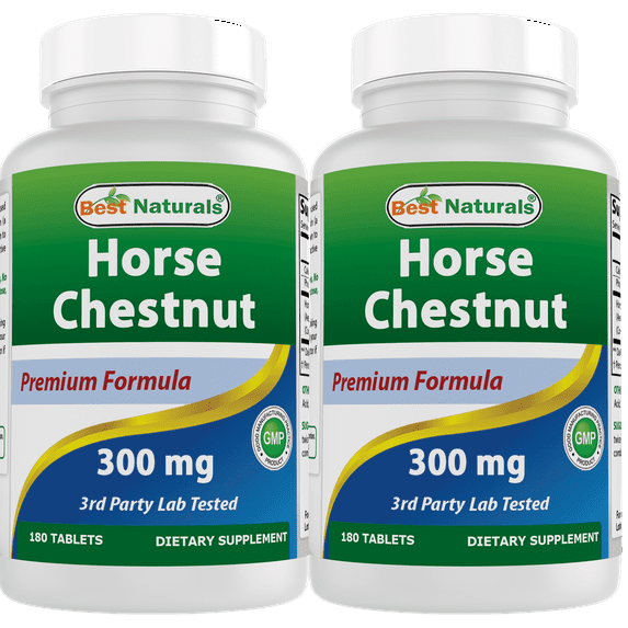 2 Pack Best Naturals Horse Chestnut Extract 300 mg 180 Tablets