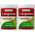 thumbnail image 1 of 2 Pack Best Naturals L-Arginine 1 LB Powder (Pharmaceutical Grade) | Best Amino Acid Arginine Supplements for Women & Man - Promotes Circulation and Supports Cardiovascular Health, 1 of 7