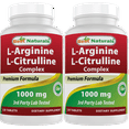 thumbnail image 1 of 2 Pack Best Naturals L-Arginine L-Citrulline Complex 1000 mg 120 Tablets, 1 of 7