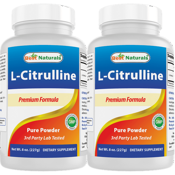 2 Pack Best Naturals L-Citrulline Powder 8 OZ