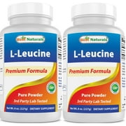2 Pack Best Naturals L-Leucine Pure Powder 8 OZ