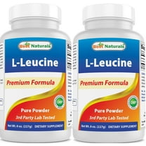 2 Pack Best Naturals L-Leucine Pure Powder 8 OZ
