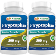 2 Pack Best Naturals L-Tryptophan 500 mg 60 Capsules