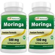 2 Pack Best Naturals Moringa 500 mg 60 Vegetarian Capsules