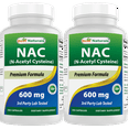 thumbnail image 1 of 2 Pack Best Naturals NAC (N-Acetyl L-Cysteine) 600 mg 250 Capsules, 1 of 7