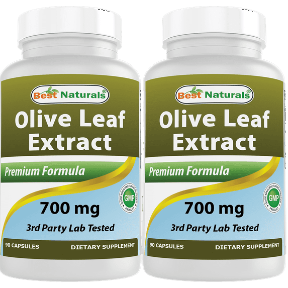 2 Pack Best Naturals Olive Leaf Extract 700 mg 90 Capsules (Total 180 Capsules)