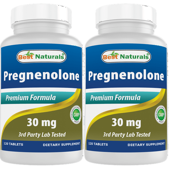 2 Pack Best Naturals Pregnenolone 30 mg 120 Tablets
