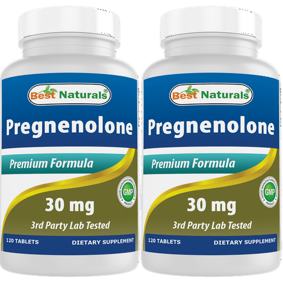 2 Pack Best Naturals Pregnenolone 30 mg 120 Tablets