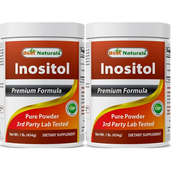 2 Pack Best Naturals Pure Inositol 1 Lb Powder (Vitamin B8) | Supports Healthy Liver Function, Promotes Cellular Detoxification & Supports Membrane Function